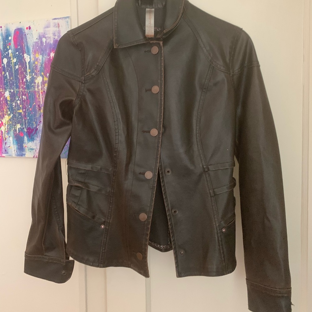 No boundaries pleather jacket